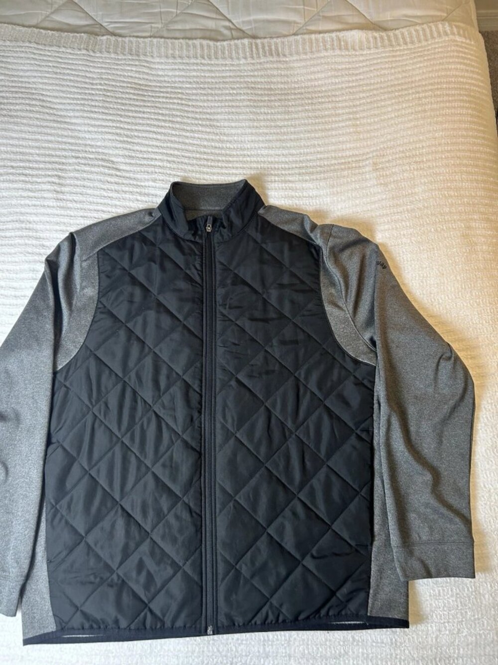 Callaway Golf Jacket Mens Weather Series Full Zip Quilted Hybrid Fleece Large L